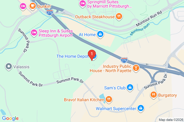 Map showing HOME DEPOT #4117 location