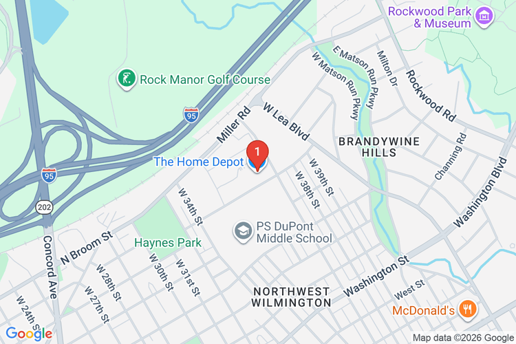 Map showing HOME DEPOT #8440 location