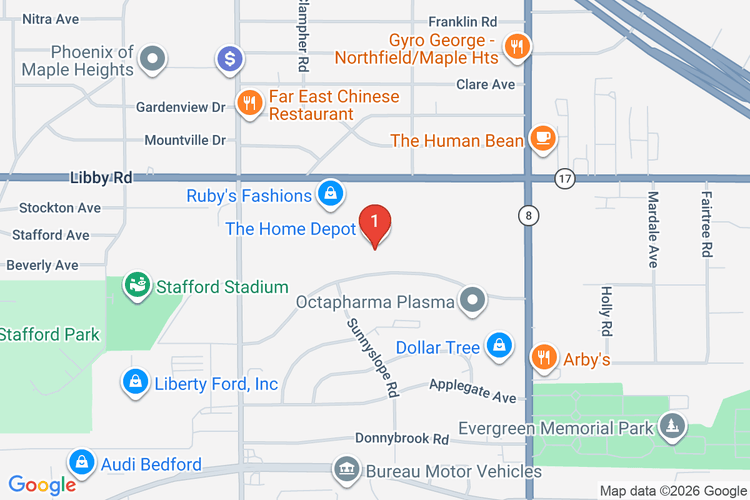 Map showing HOME DEPOT #3804 location