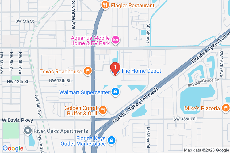 Map showing HOME DEPOT #6355 location