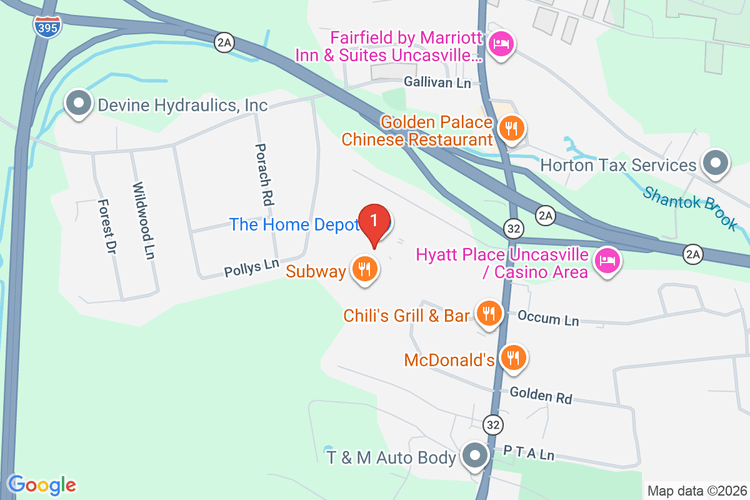 Map showing HOME DEPOT #6234 location
