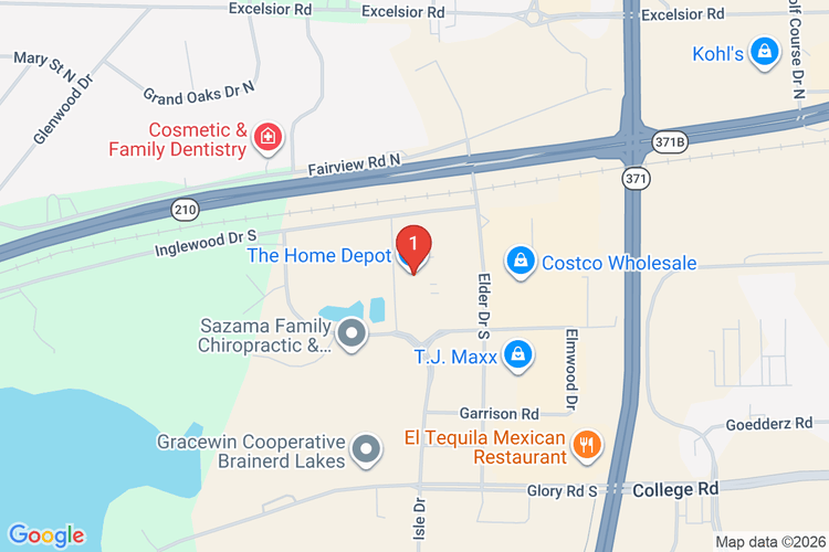 Map showing HOME DEPOT #2818 location