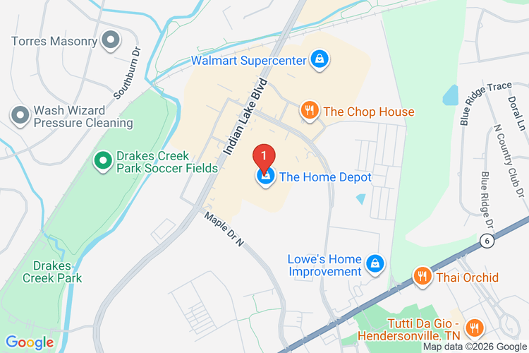 Map showing HOME DEPOT #0735 location