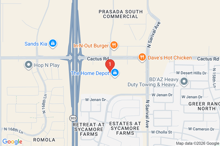 Map showing HOME DEPOT #0431 location