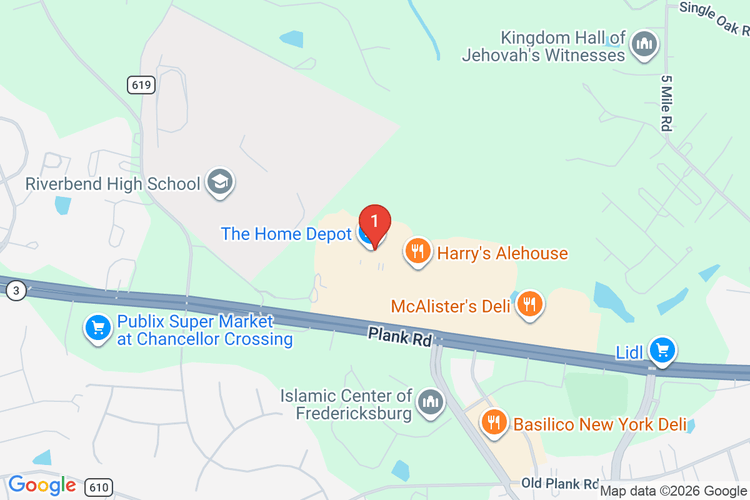 Map showing HOME DEPOT #4660 location