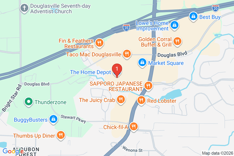 Map showing HOME DEPOT #0143 location