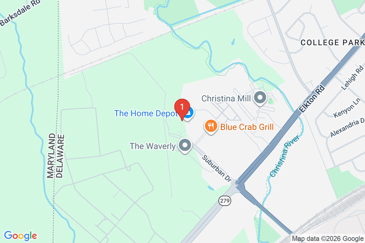 Map showing HOME DEPOT #1610 location