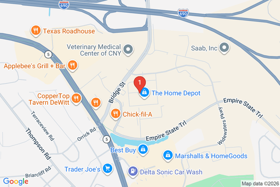 Map showing HOME DEPOT #1236 location