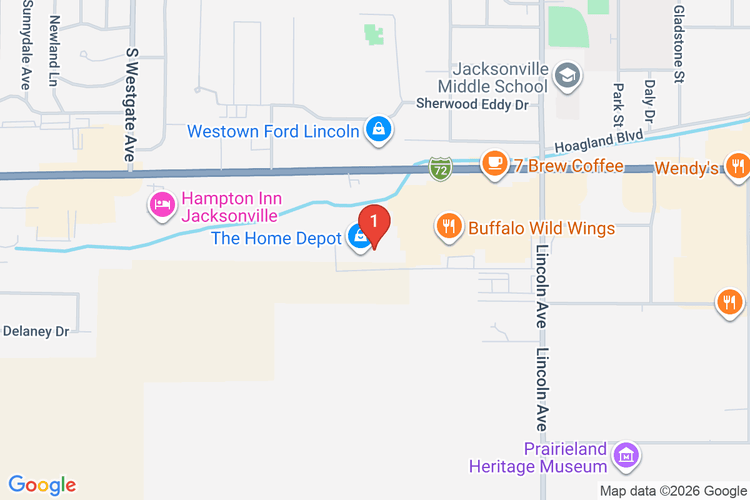 Map showing HOME DEPOT #8430 location