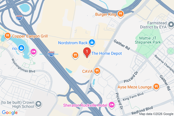 Map showing HOME DEPOT #2550 location