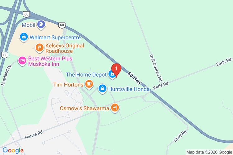 Map showing HOME DEPOT CAN #7244 location