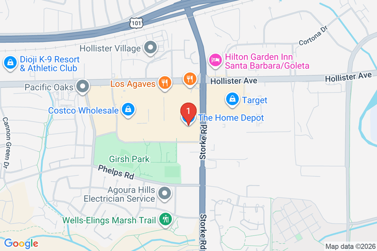 Map showing HOME DEPOT #6623 location