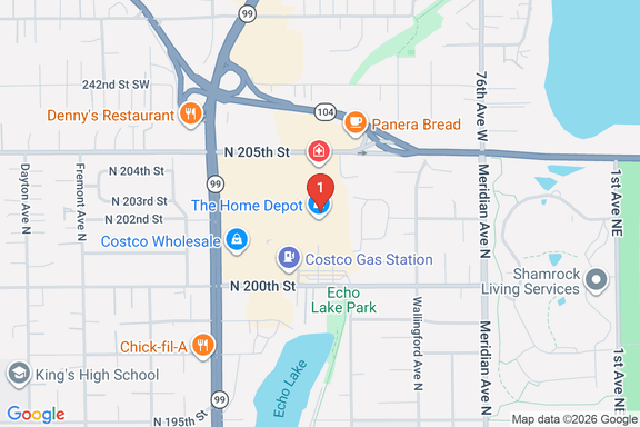 Map showing HOME DEPOT #4707 location