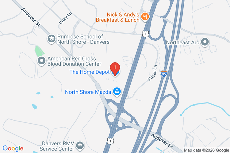 Map showing HOME DEPOT #2663 location