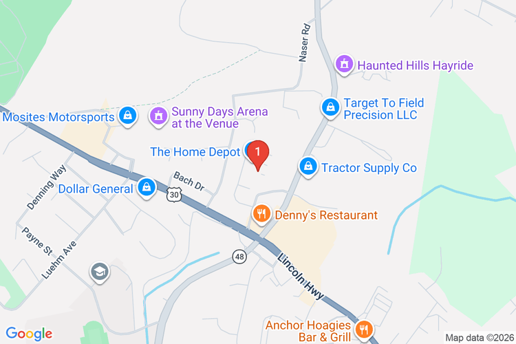 Map showing HOME DEPOT #4156 location
