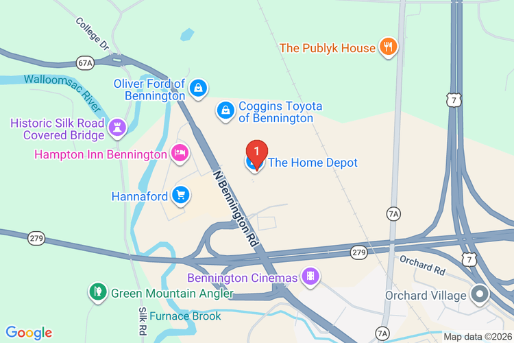 Map showing HOME DEPOT #4551 location