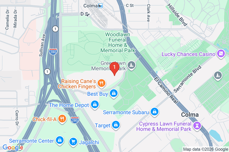 Map showing HOME DEPOT #6655 location