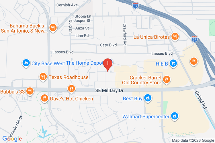 Map showing HOME DEPOT #6988 location