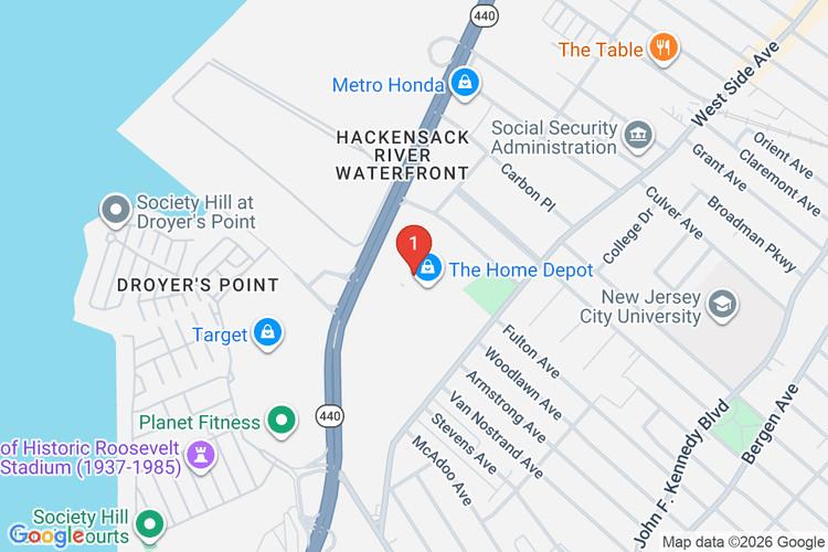 Map showing HOME DEPOT #0935 location