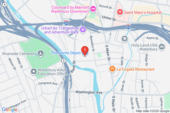 Map showing HOME DEPOT #6212 location