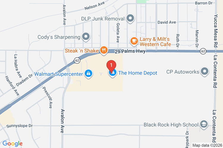 Map showing HOME DEPOT #6971 location