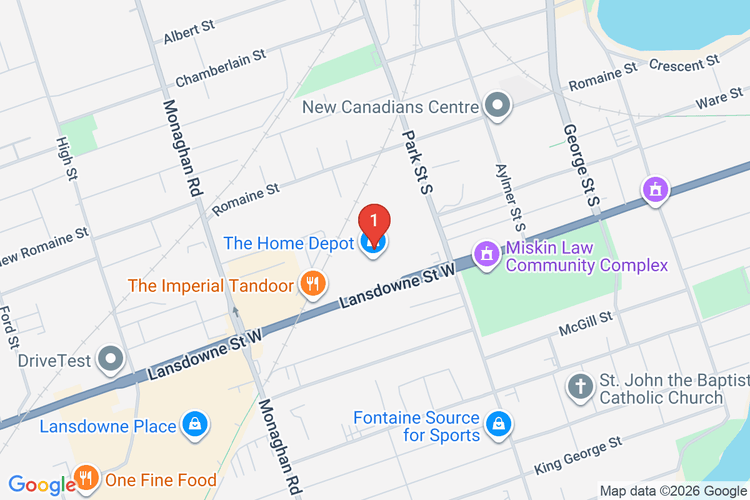 Map showing HOME DEPOT CAN #7116 location