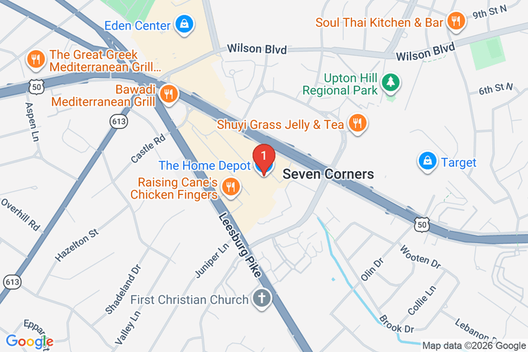 Map showing HOME DEPOT #4608 location