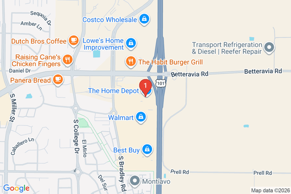 Map showing HOME DEPOT #6638 location