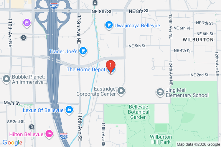 Map showing HOME DEPOT #4711 location