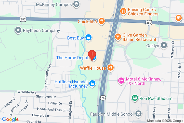 Map showing HOME DEPOT #0528 location