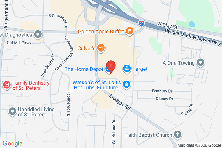 Map showing HOME DEPOT #3009 location