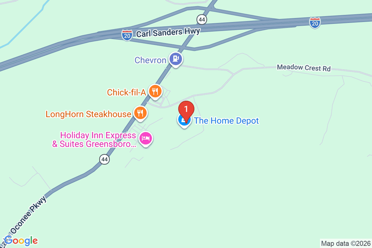 Map showing HOME DEPOT #8584 location