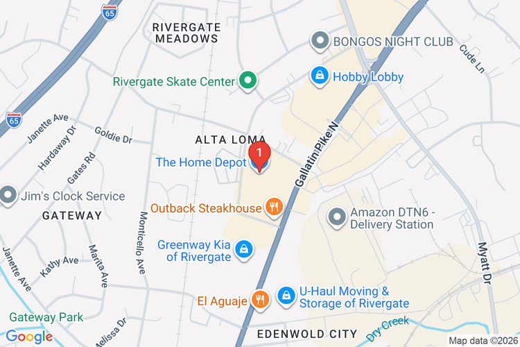 Map showing HOME DEPOT #0720 location