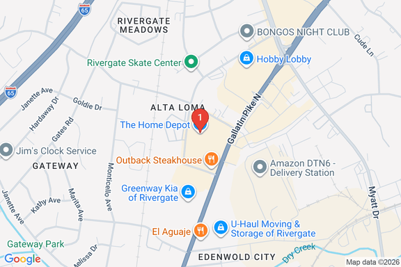 Map showing HOME DEPOT #0720 location