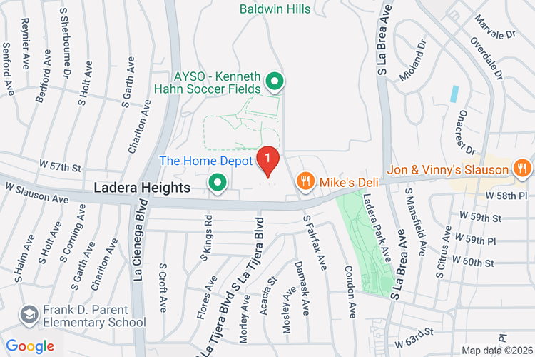 Map showing HOME DEPOT #1061 location