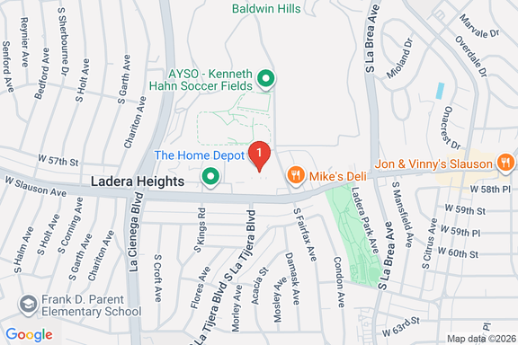 Map showing HOME DEPOT #1061 location