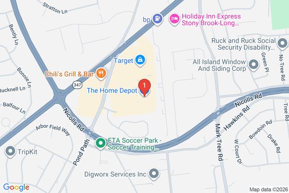 Map showing HOME DEPOT #1265 location