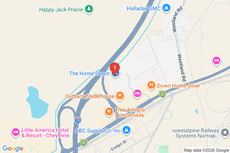 Map showing HOME DEPOT #6002 location