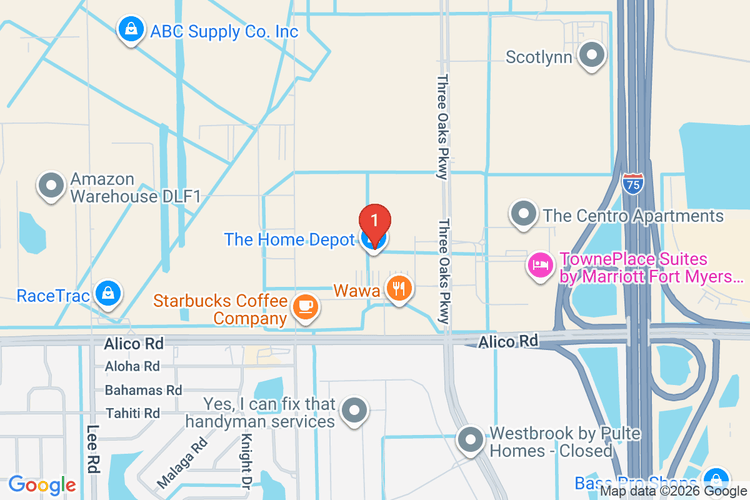 Map showing HOME DEPOT #3119 location