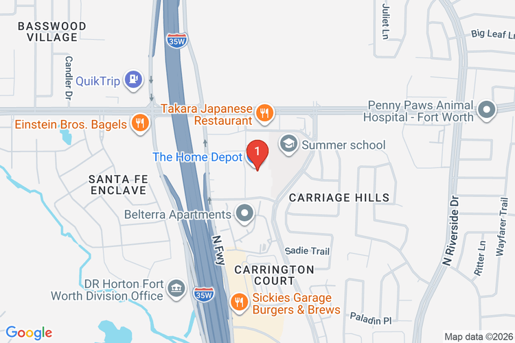 Map showing HOME DEPOT #6814 location