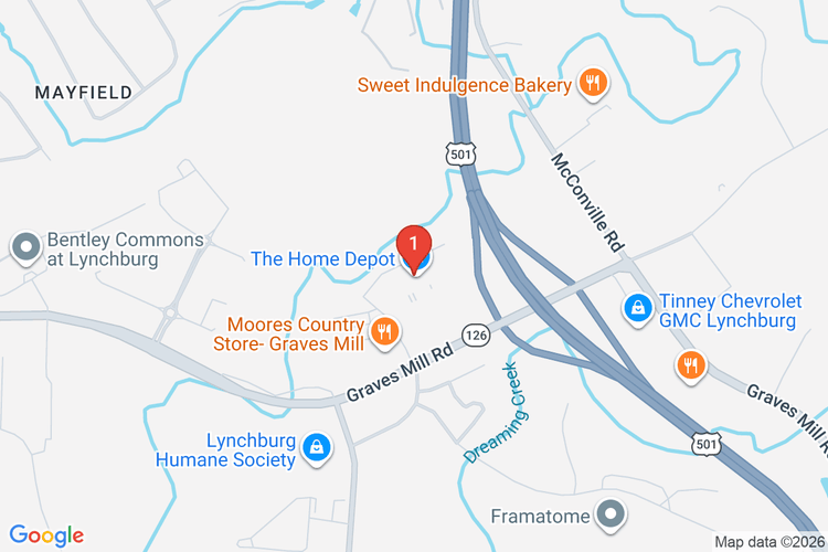 Map showing HOME DEPOT #4655 location