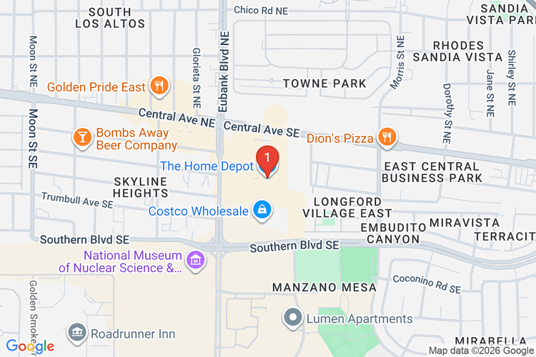 Map showing HOME DEPOT #3501 location