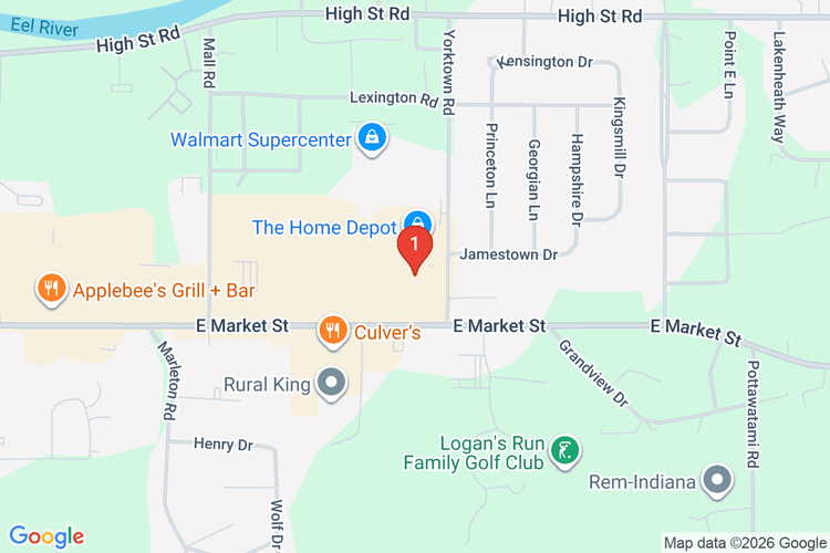 Map showing HOME DEPOT #2023 location