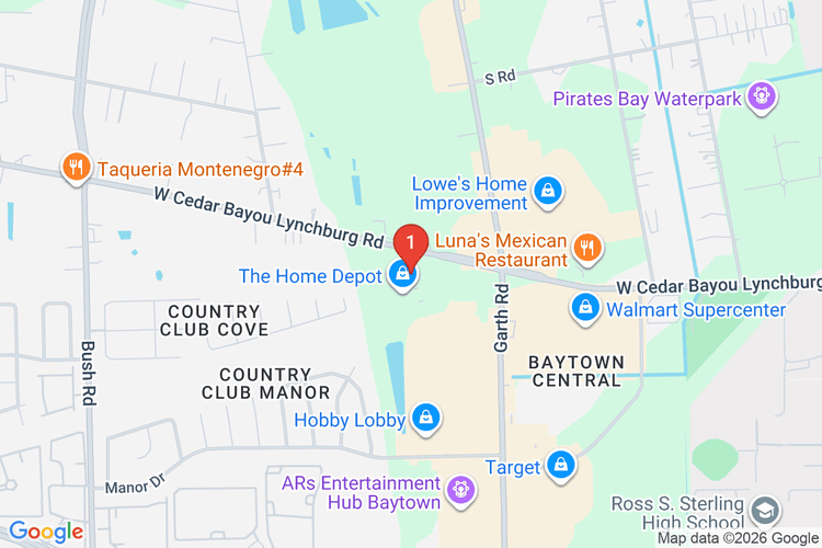 Map showing HOME DEPOT #6507 location