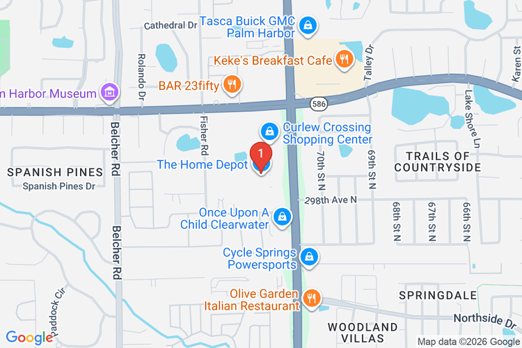 Map showing HOME DEPOT #0247 location