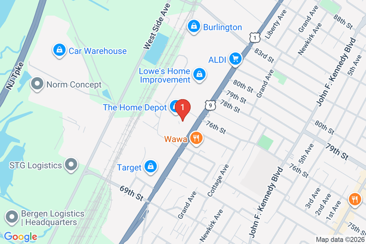 Map showing HOME DEPOT #8475 location