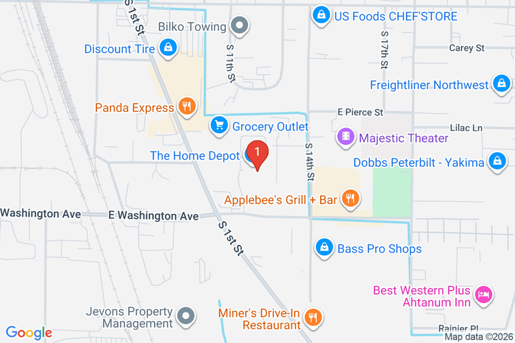 Map showing HOME DEPOT #4727 location