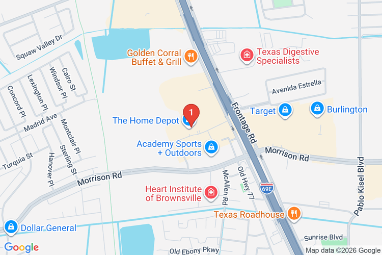 Map showing HOME DEPOT #6984 location