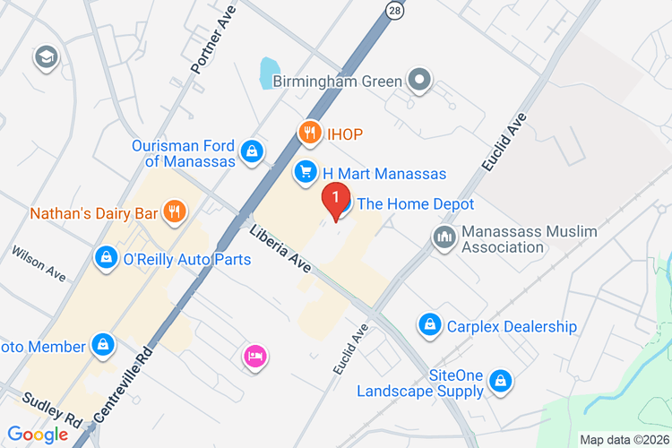 Map showing HOME DEPOT #4648 location