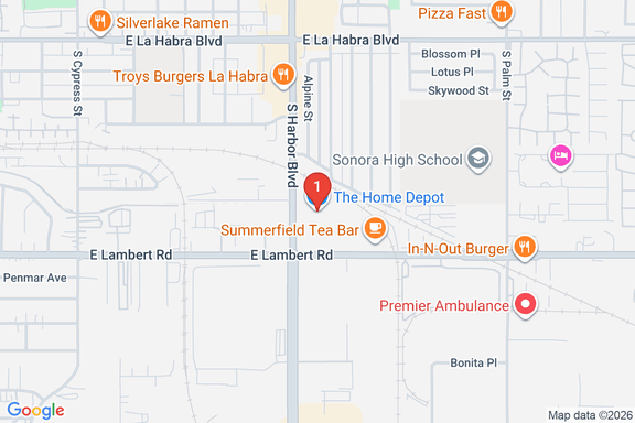 Map showing HOME DEPOT #6657 location